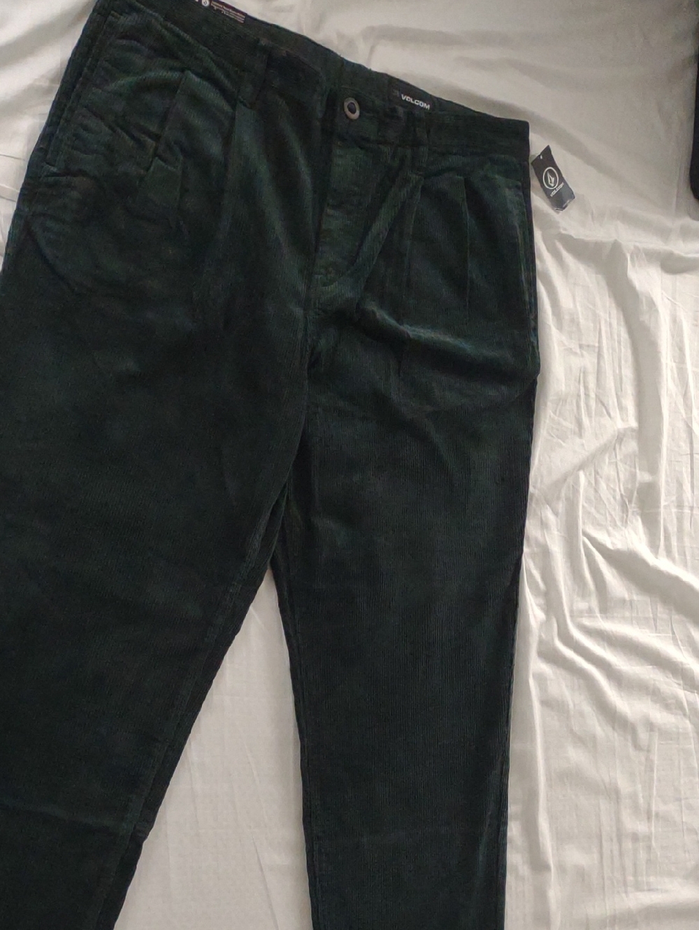Volcom Men's Forest Green Corduroy Pants